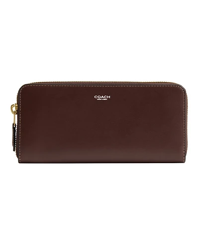 Coach New York Slim Accordion Leather Zip Wallet