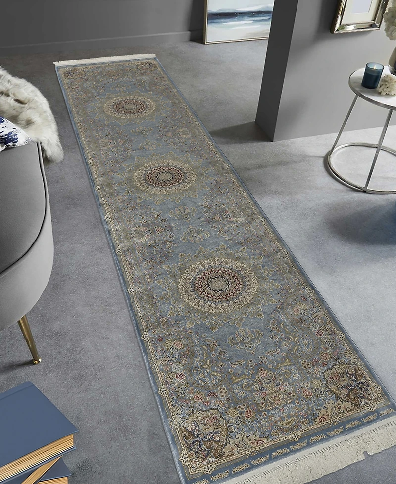 Kenneth Mink Majestic Elegance Tabriz 2'3" x 10' Runner Area Rug