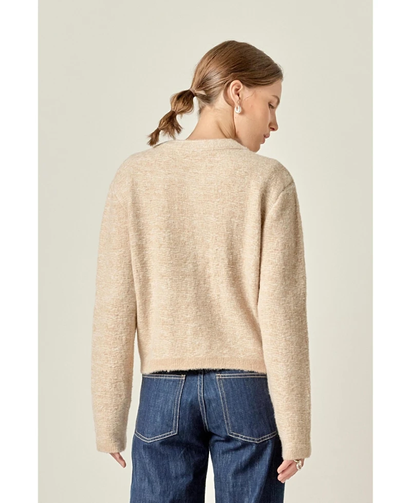 English Factory Women's Textured Cardigan