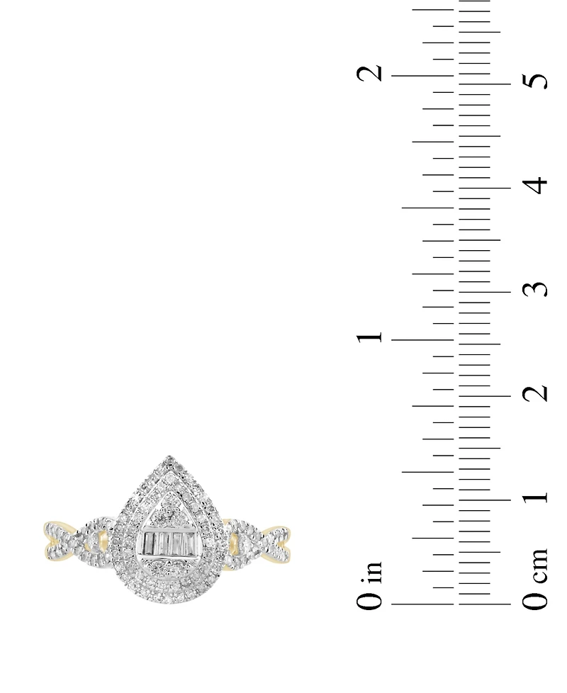 Macy's White Diamond Ring (1/3 ct. t.w.) in 10k Yellow Gold