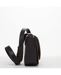 Small Leather Saddle Crossbody Bag