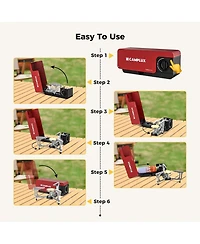 FoldGo 7500 Btu Portable Butane Stove – Collapsible, Csa Certified, Adjustable Burner with Carry Bag