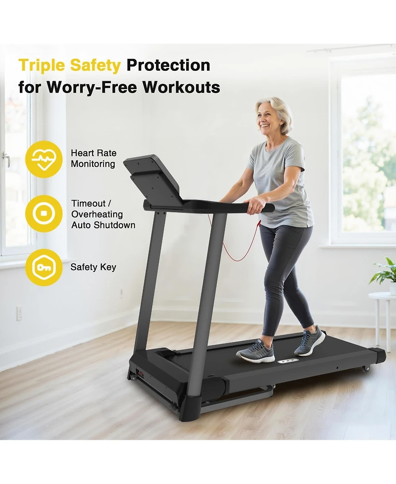 Redliro Folding Treadmill for Home with Incline, 350 lbs Capacity, Running Machine with Bluetooth Speaker
