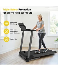 Redliro Folding Treadmill for Home with Incline, 350 lbs Capacity, Running Machine with Bluetooth Speaker
