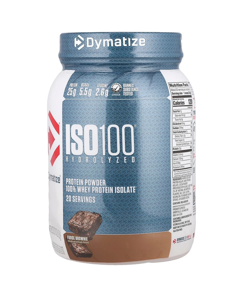Dymatize ISO100 Hydrolyzed 100% Whey Protein Isolate Fudge Brownie