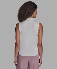 Bcbg Women's Mock Neck Sleeveless Tank Top