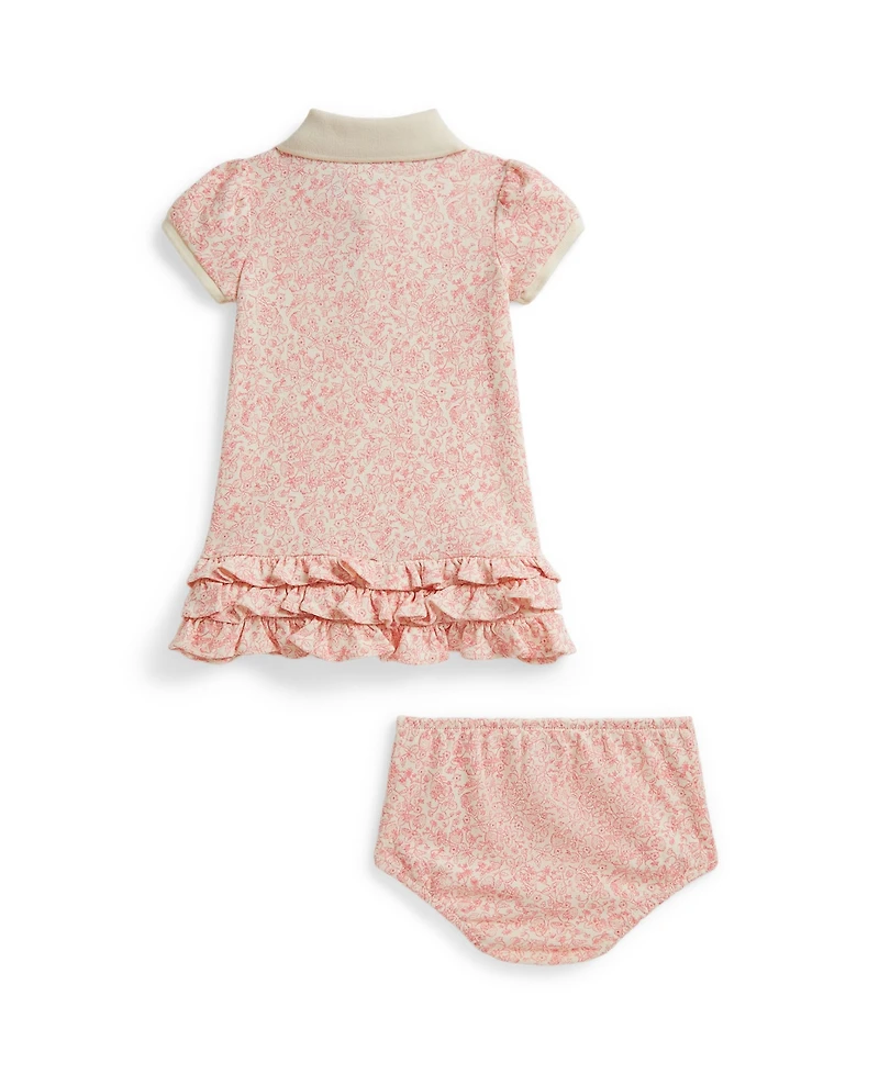Polo Ralph Lauren Baby Girls' Short-Sleeve Dress and Bloomer, 2-Piece Set