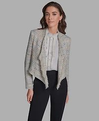 Bcbg Women's Ruffle Collar Cropped Jacket
