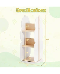 Gymax Kid's Rotating Bookshelf w/5 Shelves 360° Rotatable Display Shelf for Kid's Room