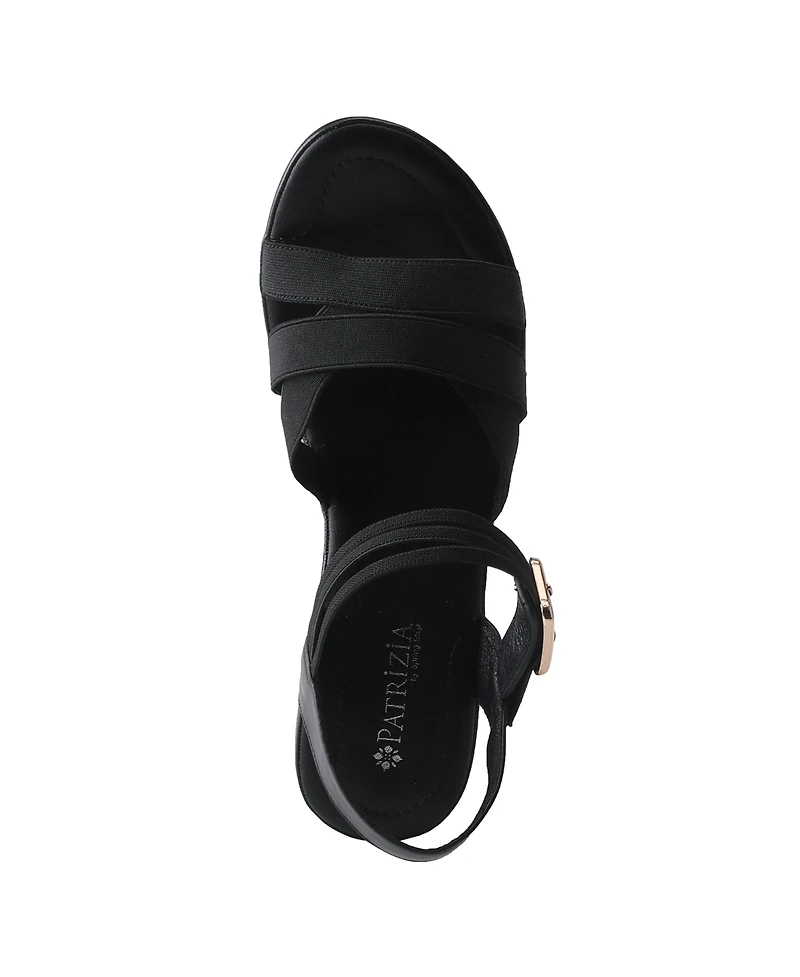 Patrizia Women's Neesa-stretch Elastic Strap Sandals with Low Platform Heel