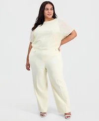 Anne Klein Plus Size Pull-On Flap-Pocket Pants