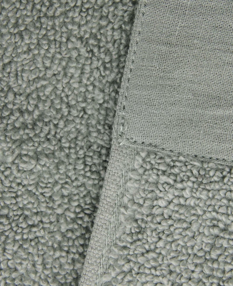 Linery & Co Cotton and Linen-Texture Border 6 Pack Hand Towel Set