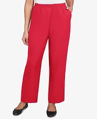 Alfred Dunner Women's Classic All Around Elastic Poly Accord Short Length Pants