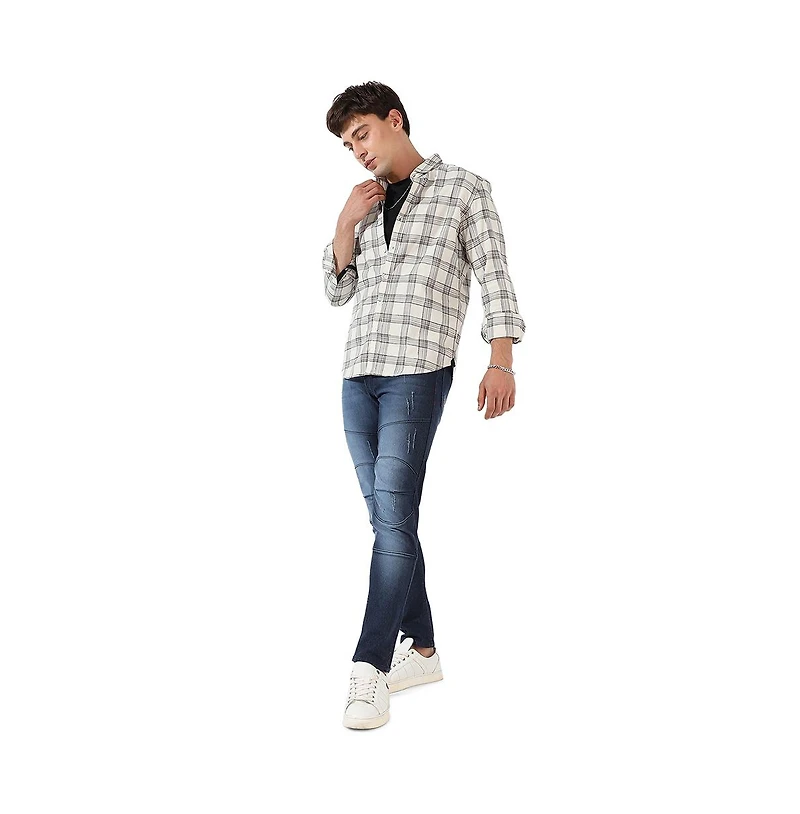 Campus Sutra Men's Multicolour Checkered Regular Fit Casual Shirt
