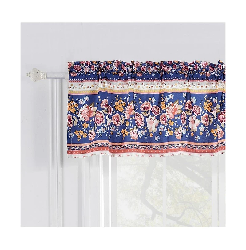 Greenland Home Fashions Marsha Window Valance - 84x16", Blue