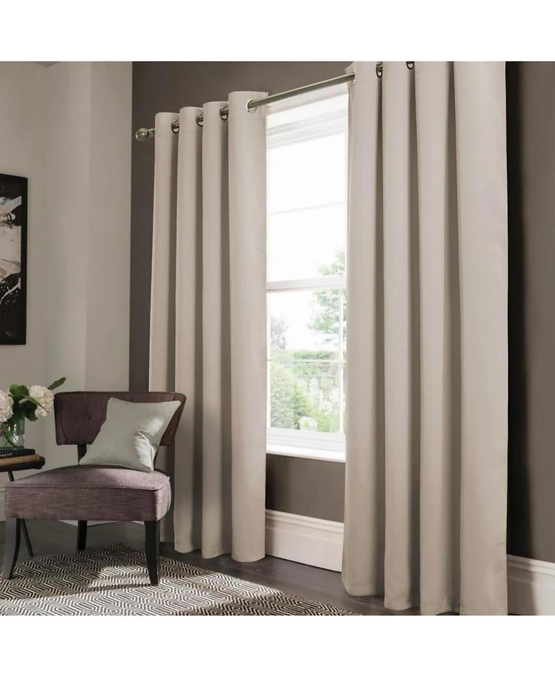 Olivia Gray Anchorage Blackout Grommet Single Curtan Panel - 54" x 90", Ivory