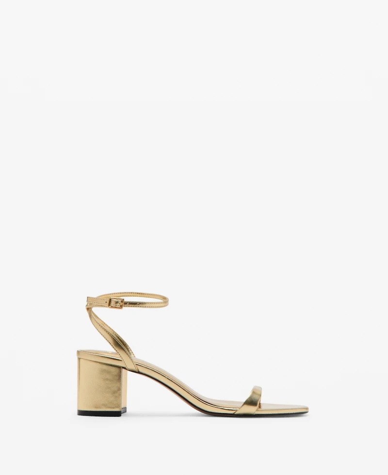 Mango Women's Block-Heel Strap Sandals
