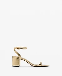 Mango Women's Block-Heel Strap Sandals