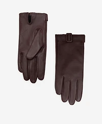 Mango Women's Buckle Leather Gloves