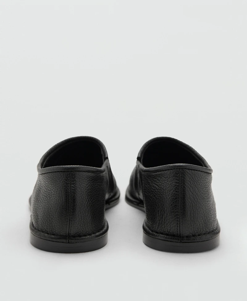 Mango Women's Leather Flat Shoes