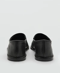 Mango Women's Leather Flat Shoes