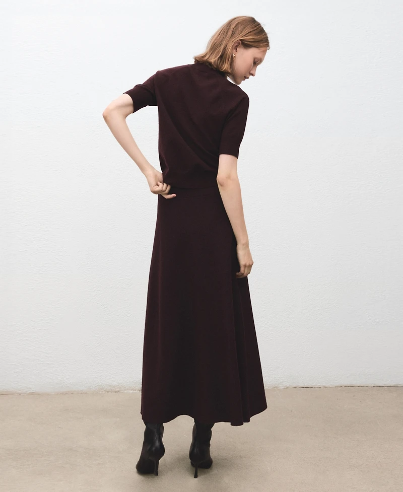 Mango Women's Wool-Blend Knitted Skirt