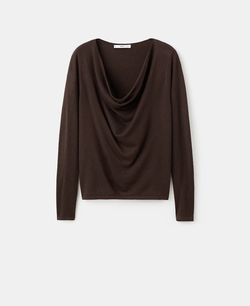 Mango Women's Cowl Neck Sweater