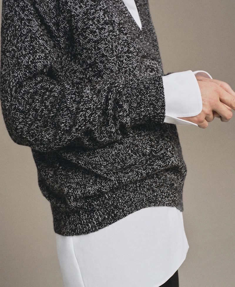 Mango Women's Speckled V-Neck Sweater