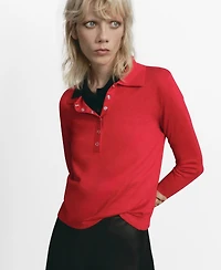 Mango Women's Long-Sleeved Polo-Neck Sweater