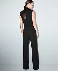 Mango Women's Elastic Waist Straight-Fit Pants