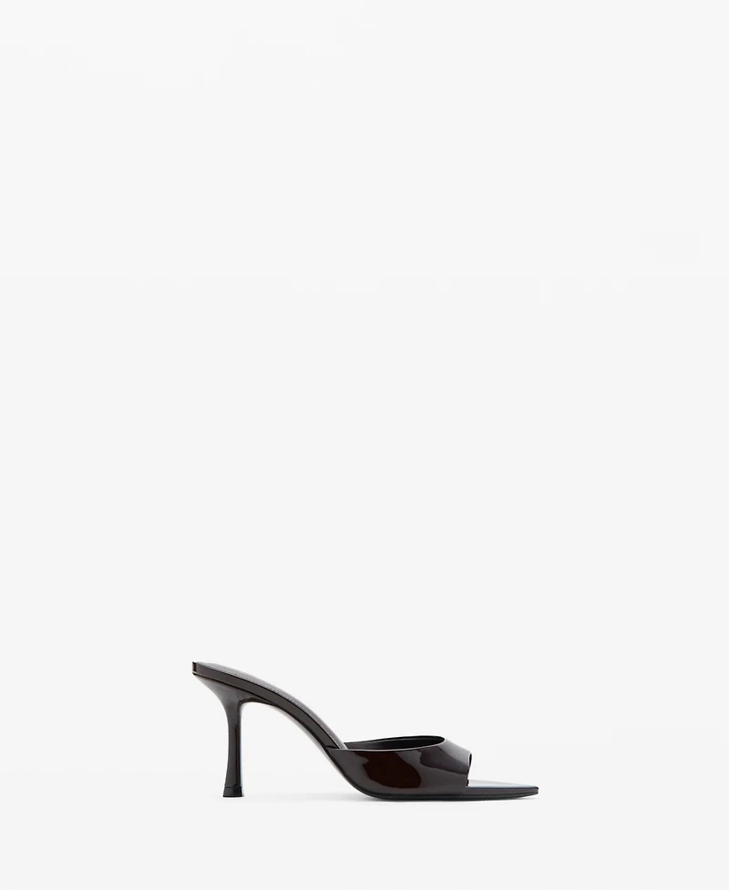 Mango Women's Patent Leather High-Heeled Sandals