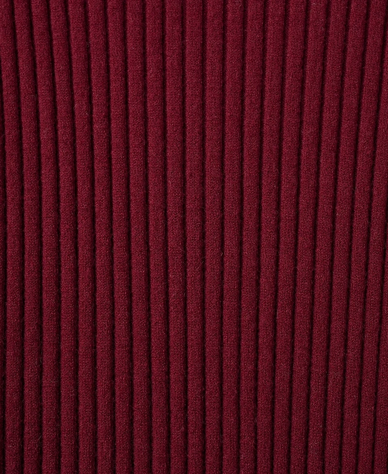 Mango Women's Perkins-Neck Ribbed Dress