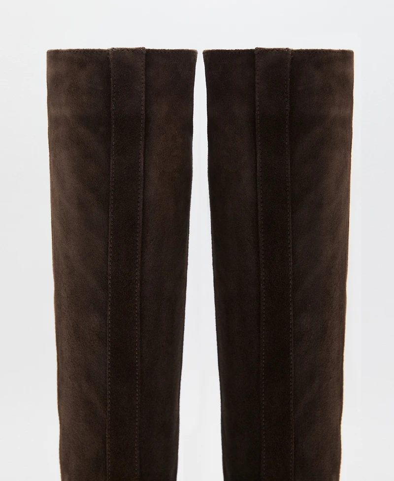 Mango Women's Heel Suede Boots