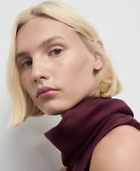 Mango Women's Combined Funnel Neck Dress