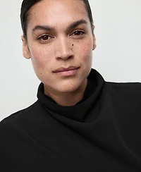 Mango Women's Draped Neck And Belt Jumpsuit