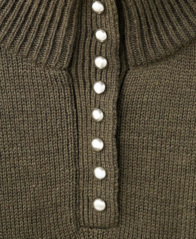 Mango Women's Perkins-Neck Button Sweater
