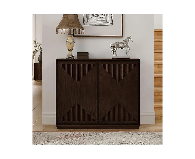 Casainc Mid Century Modern V-shape Storage Cabinet