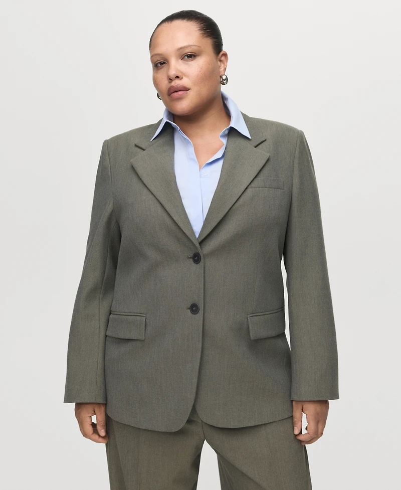 Mango Women's Flap Pockets Suit Blazer