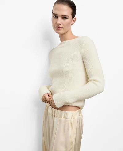 Mango Women's Knitted Ribbed Sweater