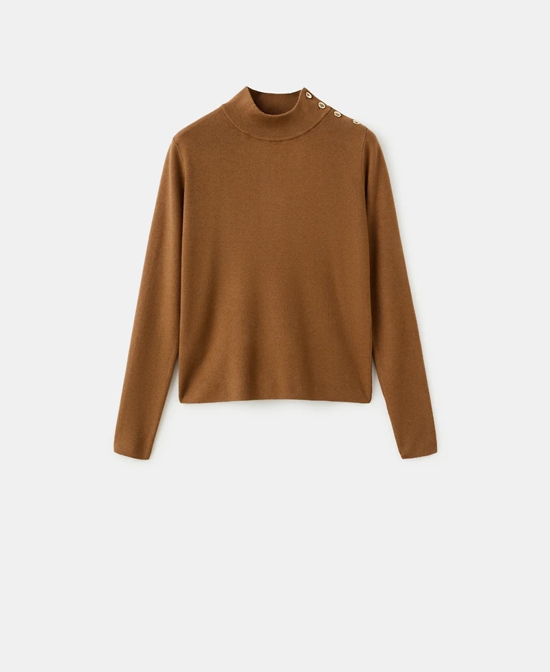 Mango Women's Perkins-Neck Button Sweater