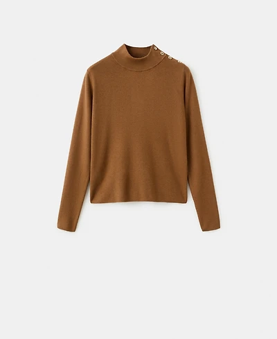 Mango Women's Perkins-Neck Button Sweater