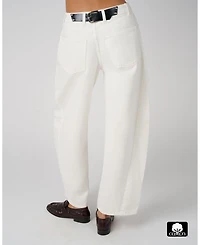 WeWoreWhat Women's Mid Rise Barrel Jeans