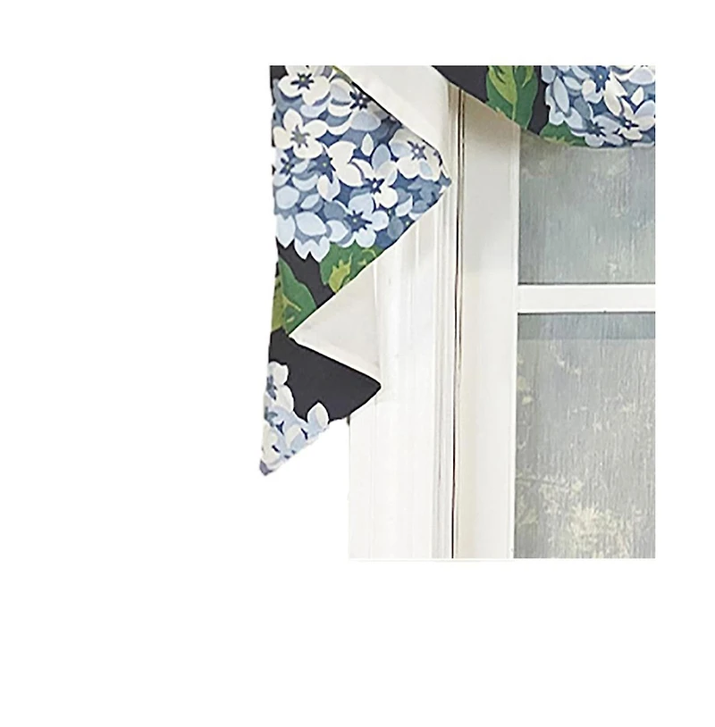 Rlf Home Hydrangea Empire Valance 3-Scoop. For windows up to 60"W