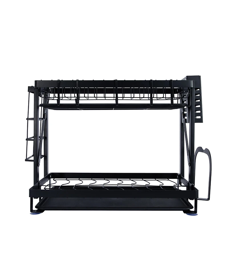 Household Essentials Metal 2-Tier Countertop Caddy, Black