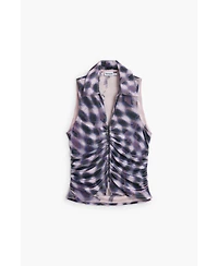 Desigual Women's Ruched zipper T-shirt