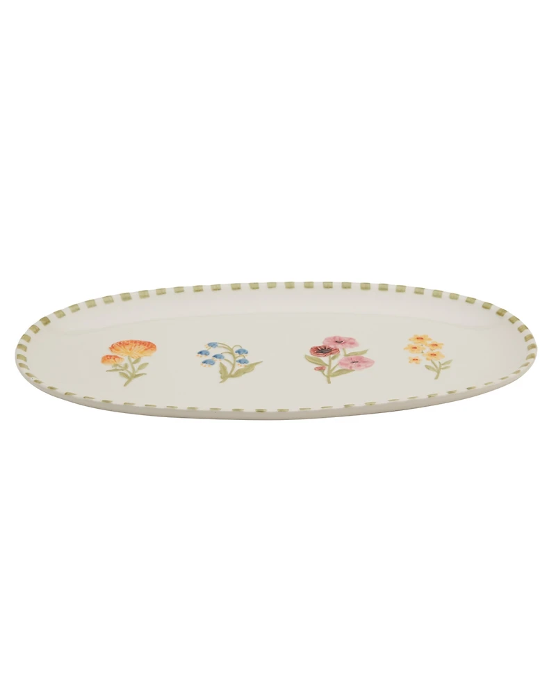 Haven 14.5" Floral Oval Platter