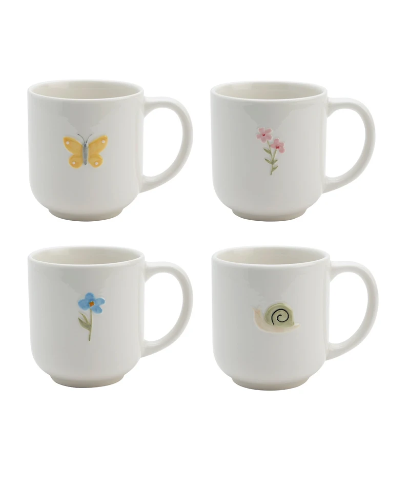 Haven Stoneware Spring Symbol Mug, Set of 4
