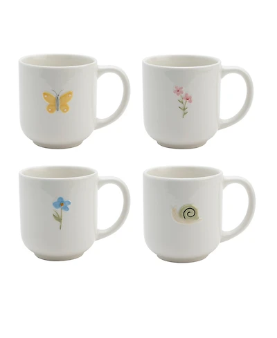 Haven Stoneware Spring Symbol Mug, Set of 4