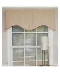 Rlf Home Rosie Corded Cornice – 100% Cotton, Fully Lined, 3" Rod Pocket Window Valance