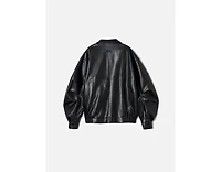 Aelfric Eden Women's Zip Up Ruched Leather Jacket